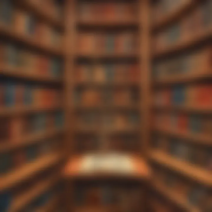 Bookshelf filled with knowledge