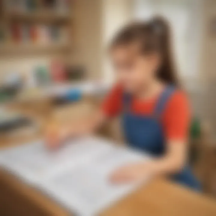 Illustration showcasing a creative way of incorporating word worksheets in daily activities