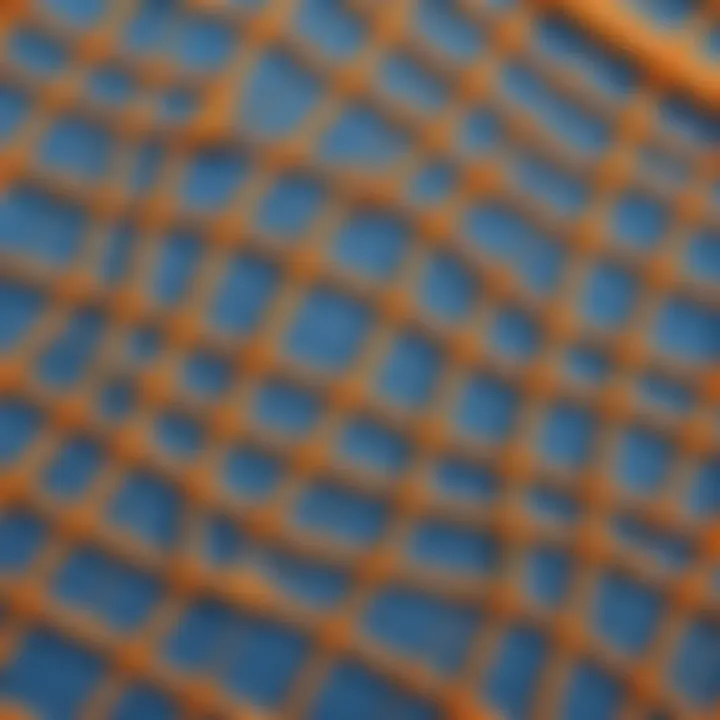 Close-up of breathable mesh fabric showcasing durability