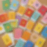 Colorful flash cards for educational purposes