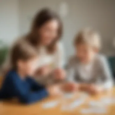 Parent-Child Interaction with Flash Cards Parents and children using flash cards together