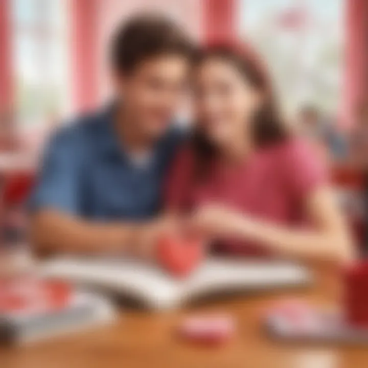 Educational projects showcasing Valentine's Day concepts