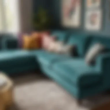 Luxurious Velvet Upholstery Luxurious Velvet Upholstery of Joybird Haine Sectional