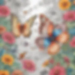 Vibrant Blossoms and Butterflies