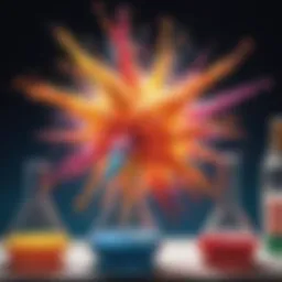 Colorful chemical reaction experiment
