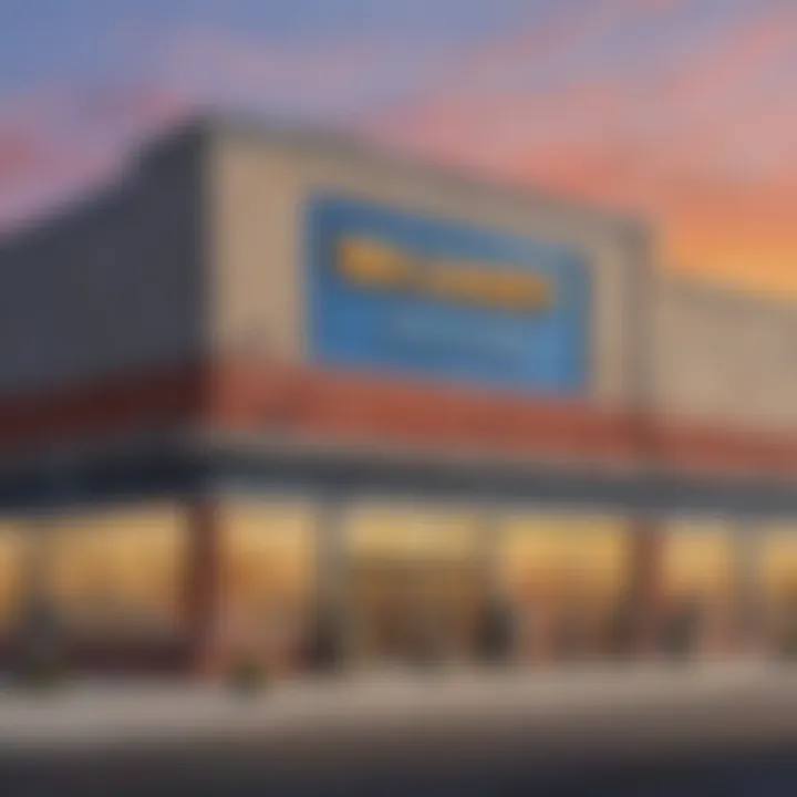 Vintage Walmart store exterior with bell