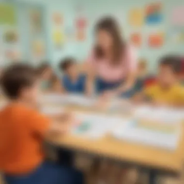 Engaging Learning with Viva Colorsheets Children engaging with Viva Colorsheets in a classroom