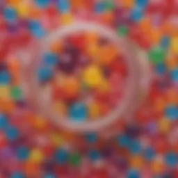 Colorful Water Beads in Transparent Container
