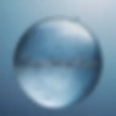 Water droplets forming a sphere