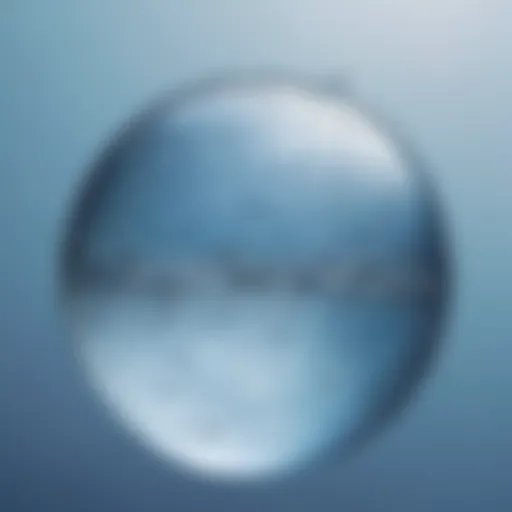 Water droplets forming a sphere