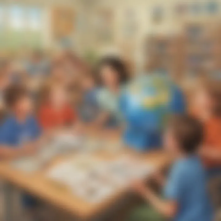 Classroom discussion about recycling