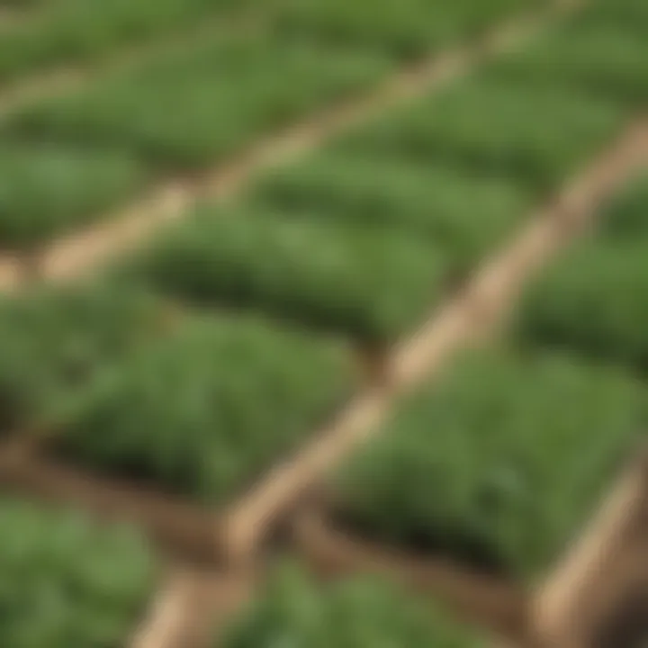 Green bean plants displayed at a boutique plant nursery