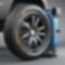 Illustration of a futuristic tire air dispenser