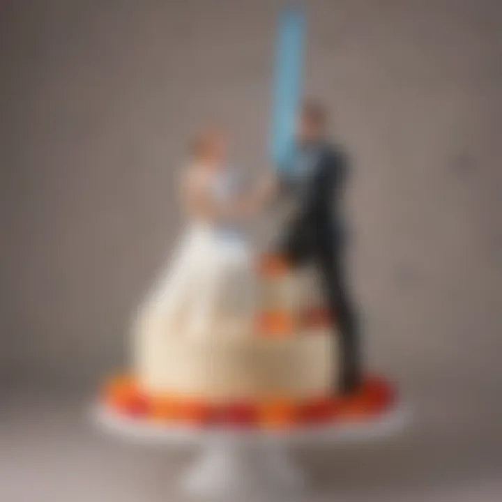 Whimsical Light Saber Cake Topper