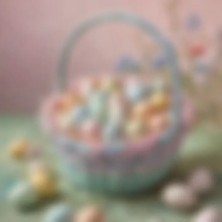 Whimsical Easter Basket with Pastel Colors