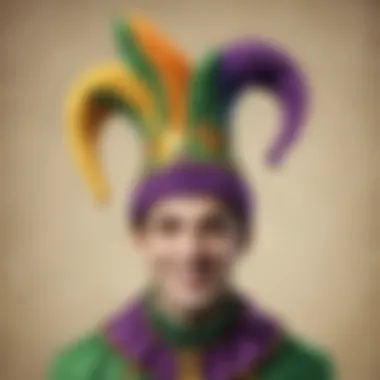 Playful Mardi Gras Jester Hat Whimsical Mardi Gras Jester Hat