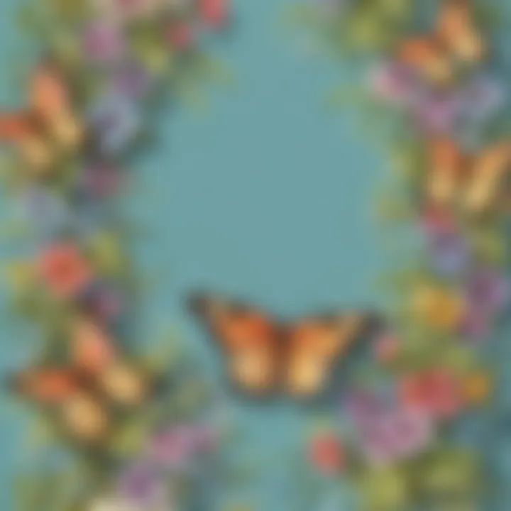 Whimsical Spring Butterfly Garland Design