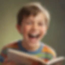 Young boy telling a joke